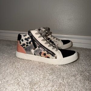 Dolce Vita Black and Cream Sneakers